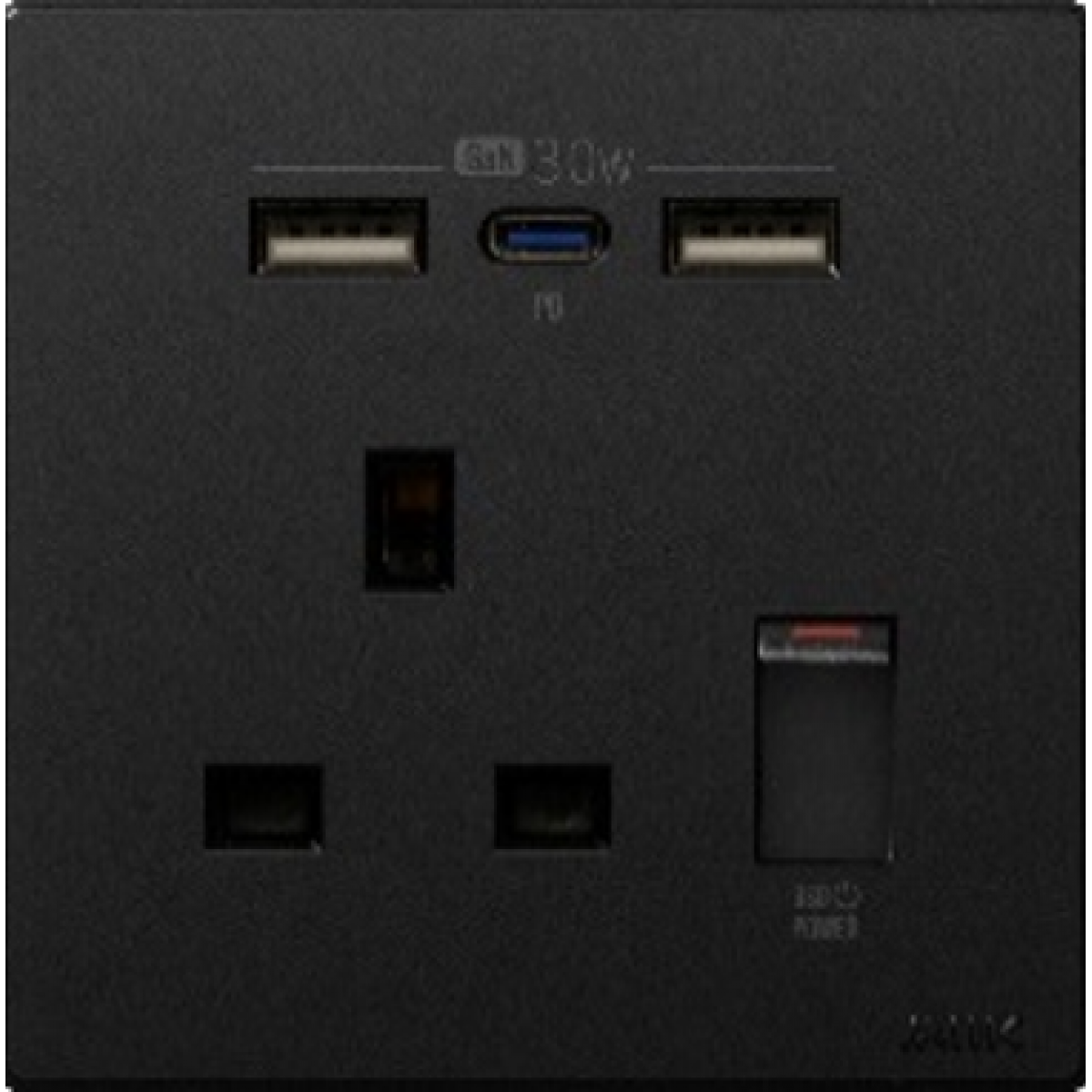 M2K PD130G-B GaN 30W Type-C/USB 單蘇電制 (黑色)